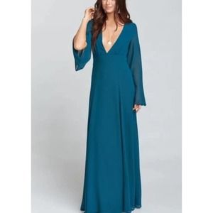 Show Me Your MuMu Venus Maxi Dress in Deep Teal
